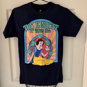 Disney Princess Snow White The Kindest Of Them All Navy Blue Graphic T-Shirt S